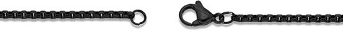 Metro Jewelry Stainless Steel Cross Pendant Necklace for Men with Black and Blue Ion Plating on 24 Inches Long Round Box Chain in Saudi Arabia