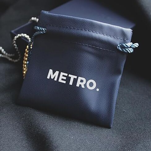 Metro Jewelry Stainless Steel Cross Pendant Necklace for Men with Black and Blue Ion Plating on 24 Inches Long Round Box Chain in Saudi Arabia