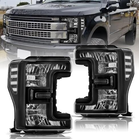 Aosky Headlights Assembly Replacement for 2017-2019 Ford F250 F350 F450 F550 Super Duty Halogen Headlamp Left Driver Side in Kuwait