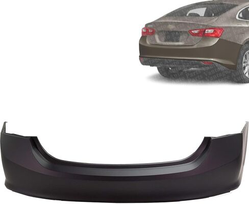 ‎Rear Bumper Cover Compatible with Chevrolet Malibu 2016-2018 | DIRECT REPLACEMENT | Primed | Plastic | 84276886 | ‎GM1100979 in Kuwait