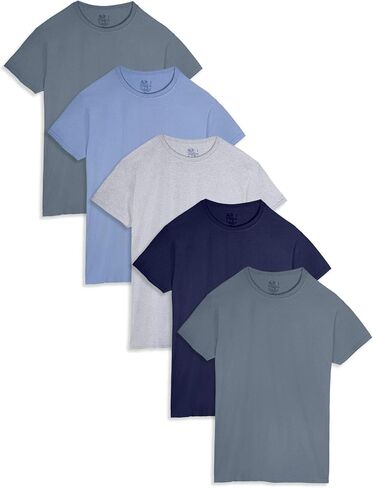 Fruit of the Loom Mens Crew T-Shirts 5 Pack - Assorted, Medium, Assorted in Saudi Arabia
