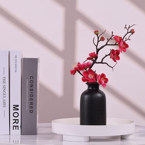 6 Pack Matte Black Ceramic Bud Vases – 5" Modern Boho Mini Vases for Flowers, Pampas Grass, or Dried Stems – Small Rustic Centerpieces for Home Decor, Wedding Table, and Party Displays in Saudi Arabia
