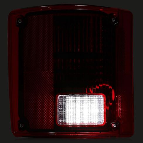 HECASA LED الذيل ضوء متوافق مع 1975-1986 تشيفي شيفروليه C10 الذيل مصباح عدسة حمراء بلاستيكية ث / LED ضوء واستبدال زوج الأسلاك لCTL7387LED-L CTL7387LED-R in Saudi Arabia