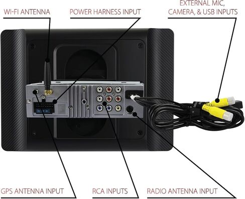 Dual Electronics DCPA101 10.1-inch Certified Apple Carplay Android Auto with Backup Camera | Single DIN Touchscreen Car Stereo Radio | Sirius XM Ready | Built-in Bluetooth in Kuwait