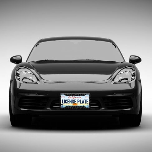 Black Leopard Cheetah Print License Plate Frames- 2 Pack Black Animal Print Aluminum Metal License Plate Frame Holder Covers, Rust-Proof Waterproof Car Decorative Tag Frames for Standard US 12x6 Inch in Saudi Arabia