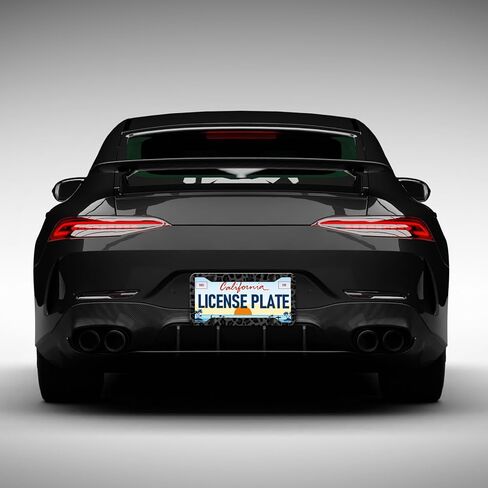 Black Leopard Cheetah Print License Plate Frames- 2 Pack Black Animal Print Aluminum Metal License Plate Frame Holder Covers, Rust-Proof Waterproof Car Decorative Tag Frames for Standard US 12x6 Inch in Saudi Arabia