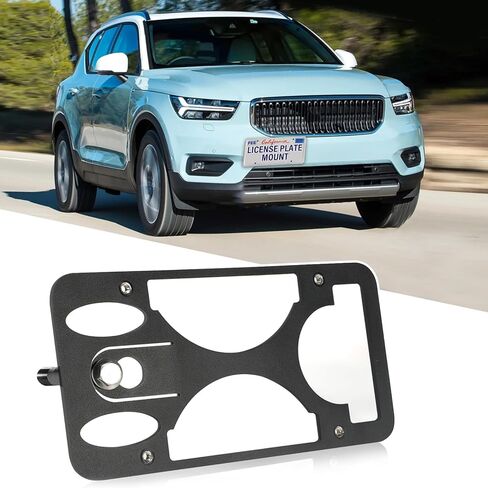 No Drill Front Bumper License Plate Mount Compatible with Ford Mustang 2015-2023 Front Grille License Plate Mounting Bracket Holder Car License Plate Frames Accessories Kit in Kuwait