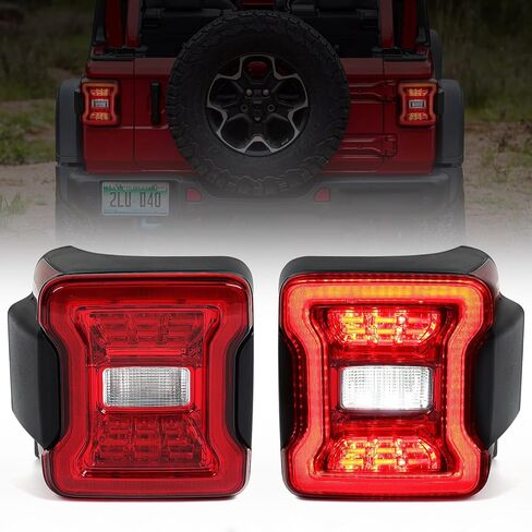Tail Lights Assembly for Jeep Wrangler JL 2018-2024 [Only for Rubicon] [With Tail Light Brackets] OE Rear Lamp Replacement in Kuwait