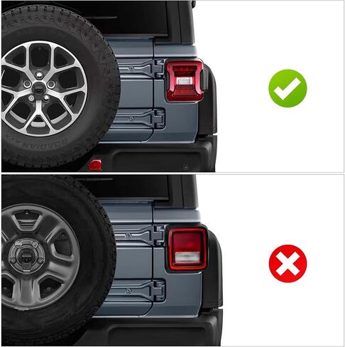 Tail Lights Assembly for Jeep Wrangler JL 2018-2024 [Only for Rubicon] [With Tail Light Brackets] OE Rear Lamp Replacement in Kuwait