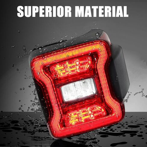 Tail Lights Assembly for Jeep Wrangler JL 2018-2024 [Only for Rubicon] [With Tail Light Brackets] OE Rear Lamp Replacement in Kuwait