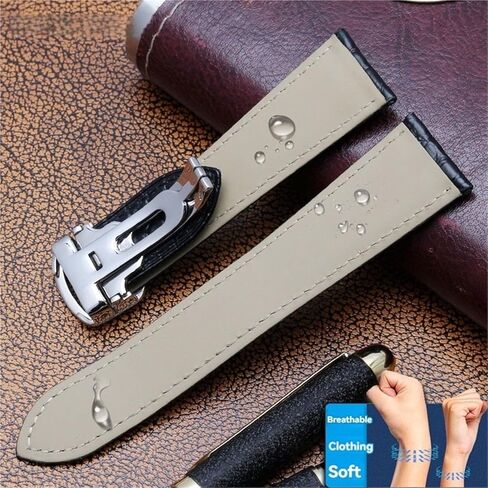 Leather Watch Strap For Cartier TANk SOLO RONDE London Kalibo Watch Chain with Folding Buckle in Saudi Arabia