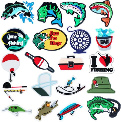 سحر أحذية الصيد لصنادل القبقاب، هدية مثالية لمحبي الصيد، زينة الأحذية تحت عنوان الصيد للأطفال والمراهقين والأولاد والبالغين من الرجال in Kuwait