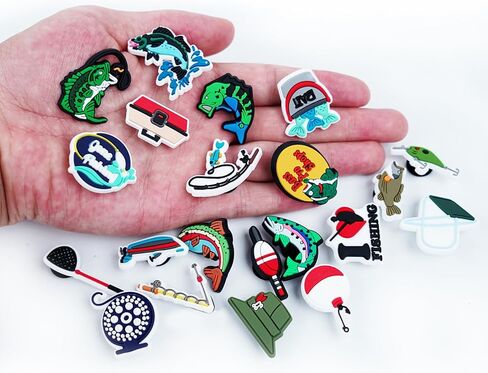 سحر أحذية الصيد لصنادل القبقاب، هدية مثالية لمحبي الصيد، زينة الأحذية تحت عنوان الصيد للأطفال والمراهقين والأولاد والبالغين من الرجال in Kuwait