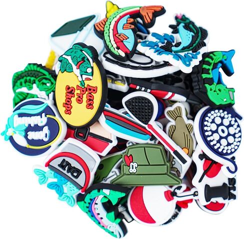 سحر أحذية الصيد لصنادل القبقاب، هدية مثالية لمحبي الصيد، زينة الأحذية تحت عنوان الصيد للأطفال والمراهقين والأولاد والبالغين من الرجال in Kuwait