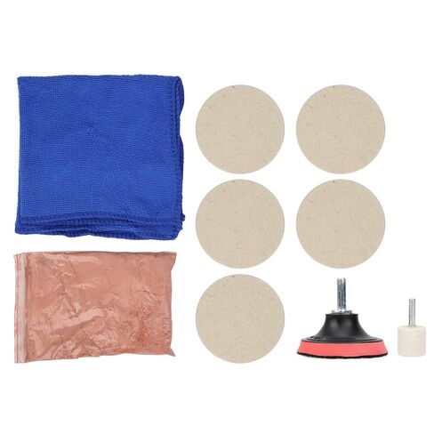 Glass Polishing Kit, Cerium Oxide Powder and Wool Felt Pad for Scratch Removal, with Polishing Disc and Adapter for Car Windscreen Window Mirror Headlight Repair in Saudi Arabia