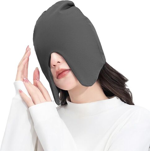 Cotton Sleep Cap for Men & Women, Blackout Eye Mask Windproof Warm Skull Cap for Night, Travel and Office Rest in Saudi Arabia