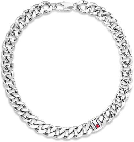 Tommy Hilfiger Men's Stainless Steel Chain Necklace – Stylish Jewelry with Lobster Clasp – Suitable for Casual or Dressy Occasions – Fashion Accessory, Gift for Him in Saudi Arabia