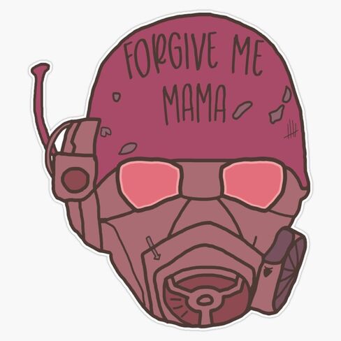 NCR Forgive Me Mama (ON HEAD) Window Water Bottle Bumper Sticker Decal 5" in Saudi Arabia