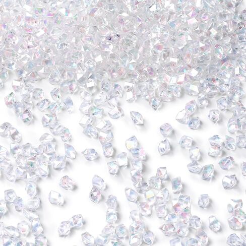 DomeStar 5000PCS Clear Fake Ice Rocks, Iridescent Clear Acrylic Crushed Ice Rocks Crystal Rocks Diamonds for Vase Fillers in Kuwait