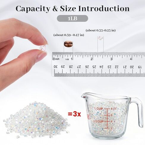 DomeStar 5000PCS Clear Fake Ice Rocks, Iridescent Clear Acrylic Crushed Ice Rocks Crystal Rocks Diamonds for Vase Fillers in Kuwait