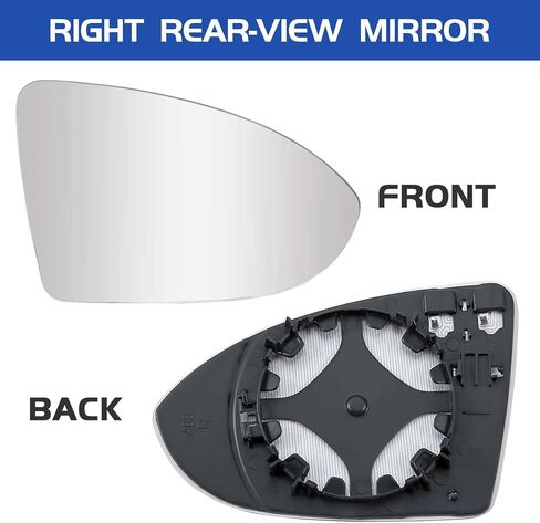 Passenger Side Mirror Glass Replacement for VW Golf MK7, Golf Golf GTI 2015-2021, Golf R Golf SportWagen 2015-2019, Golf Alltrack 2017-2019, Jetta 2019-2021, Right Heated Mirror with Clear Visibility in Saudi Arabia