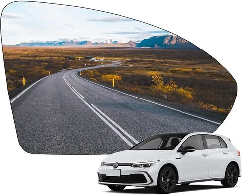 Passenger Side Mirror Glass Replacement for VW Golf MK7, Golf Golf GTI 2015-2021, Golf R Golf SportWagen 2015-2019, Golf Alltrack 2017-2019, Jetta 2019-2021, Right Heated Mirror with Clear Visibility in Saudi Arabia