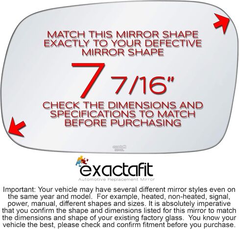 Driver Side Mirror Glass Replacement For 2006 2007 2008 2009 2010 2011 Honda Civic Left Door Rear View Mirrors Flat exactafit 8840L in Saudi Arabia