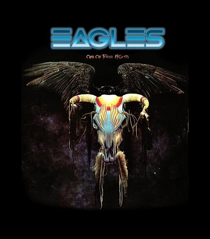 تي شيرت Eagles One of This Nights للبالغين بأكمام قصيرة أسود بأكمام قصيرة من السبعينيات بنمط كلاسيكي من موسيقى الروك in Kuwait