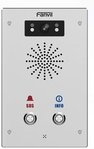 Fanvil i16SV-02P SIP Intercom Security خارجي مع صوت/فيديو عالي الدقة، رؤية ليلية بالأشعة تحت الحمراء، IP65 مقاوم للماء، IK10 مضاد للتصادم، كاميرا مدمجة، وميزات اتصال متقدمة. in Saudi Arabia