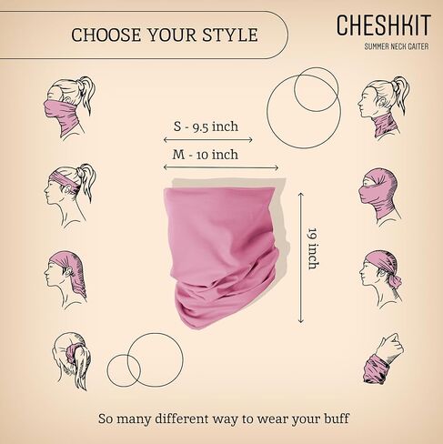 قناع رقبة صيفي من القطن العضوي المسامي للرجال والنساء للحماية من غبار الشمس - وشاح للوجه للأنشطة الخارجية (باستيل لافندر، صغير، عبوتان) in Kuwait