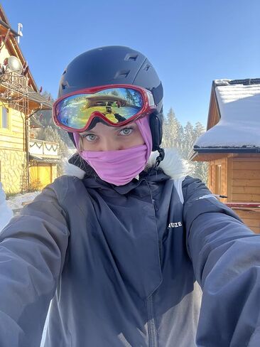 قناع رقبة صيفي من القطن العضوي المسامي للرجال والنساء للحماية من غبار الشمس - وشاح للوجه للأنشطة الخارجية (باستيل لافندر، صغير، عبوتان) in Kuwait