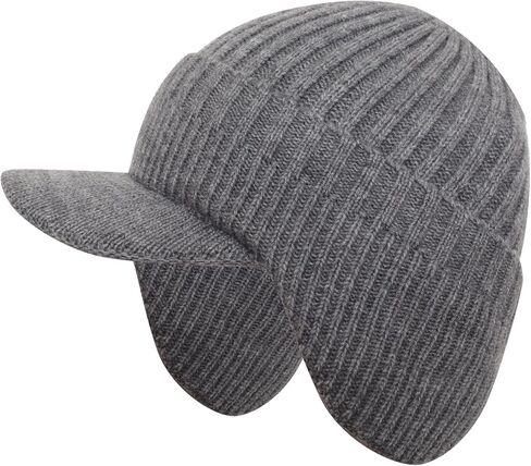 Winter Knit Hat with Brim Ear Warmth Protection Thick Knit Hat for Men Women for Winter Outdoor Sports Daily Wear in Kuwait