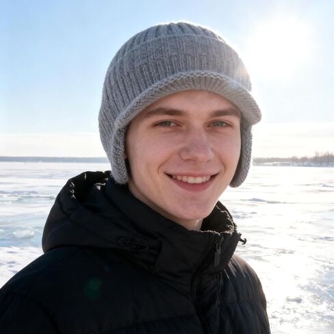 Winter Knit Hat with Brim Ear Warmth Protection Thick Knit Hat for Men Women for Winter Outdoor Sports Daily Wear in Kuwait