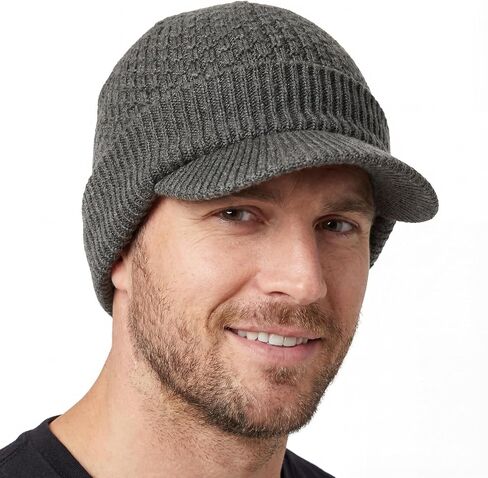 قبعات الشتاء الرجالية TOP-EX PolarWool™ مع حافة - قبعة صغيرة من صوف ميرينو بنسبة 50% مع قبعة قناع، قبعة موزع الصحف محبوكة دافئة للطقس البارد in Saudi Arabia