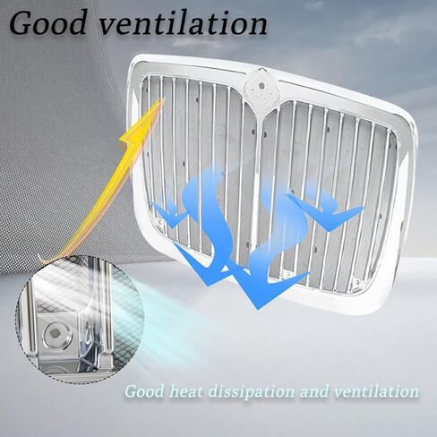 Chrome Grille Grill Compatible With 2008-2016 International Prostar Truck in Kuwait