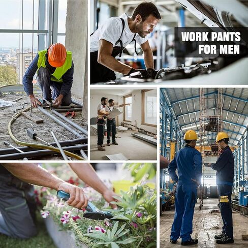 WORK IDEA ملابس عمل رجالية من القطن متينة مع جيوب وسادة الركبة in Kuwait