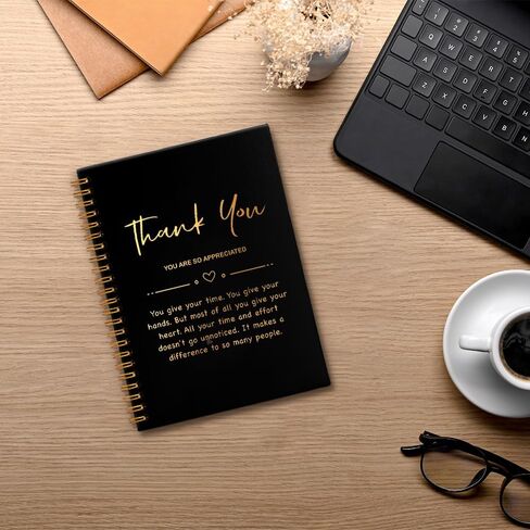 Thank You You Are So Appreciate 160 Blank Pages Gold Foil Hardcover Spiral Notebook, Thank You Gifts for Employees Leader, Appreciation Gifts for Boss Coworker, Thanksgiving Gifts for Teammate in Saudi Arabia