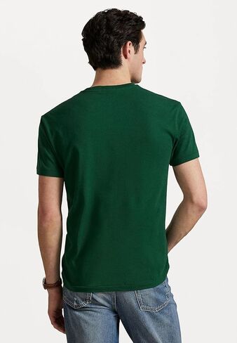 POLO RALPH LAUREN, Men's, Classic Fit Logo Jersey T-Shirt, Green, Medium in Saudi Arabia