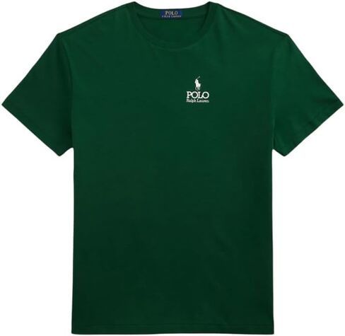POLO RALPH LAUREN, Men's, Classic Fit Logo Jersey T-Shirt, Green, Medium in Saudi Arabia