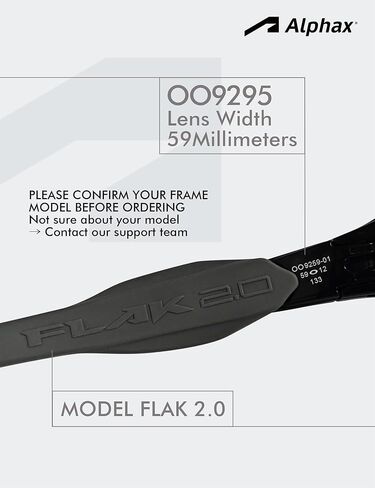 Alphax Polarized Replacement Lenses for Oakley Flak 2.0 OO9295 59mm Sunglasses | Glare Reduction | Precision Cutting in Saudi Arabia