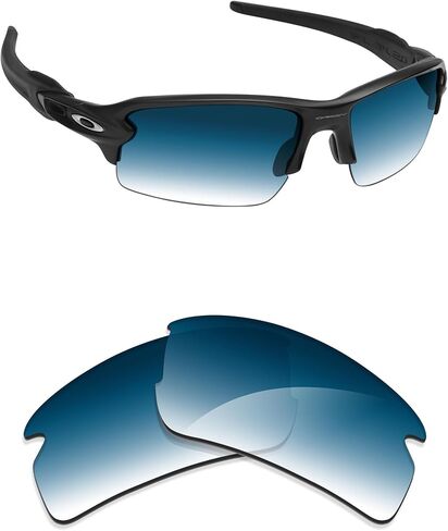 Alphax Polarized Replacement Lenses for Oakley Flak 2.0 OO9295 59mm Sunglasses | Glare Reduction | Precision Cutting in Saudi Arabia