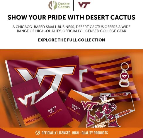 Desert Cactus Virginia Tech Lanyard Hokies VT Car Keys ID Badge Holder Lanyard Keychain Detachable Breakaway Snap Buckle (Design D) in Saudi Arabia