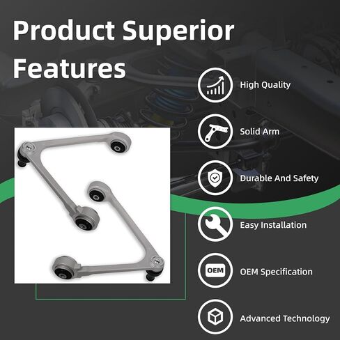 2PCS Front Right Left Upper Control Arm for Lincoln 2000-2006 LS, for Jaguar 00-2003 Jaguar S-Type, 05-09 Super V8, 04-09 Vanden plas/ XJ8/ XJR, for Ford 2002-2005 Thunderbird K621665 K621666 in Kuwait