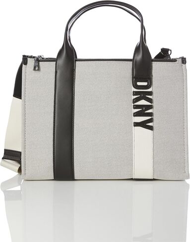 DKNY Women's Holly Medium Tote Bag, Natural/Black, One Size in Saudi Arabia