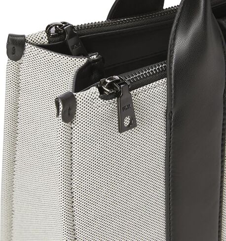 DKNY Women's Holly Medium Tote Bag, Natural/Black, One Size in Saudi Arabia
