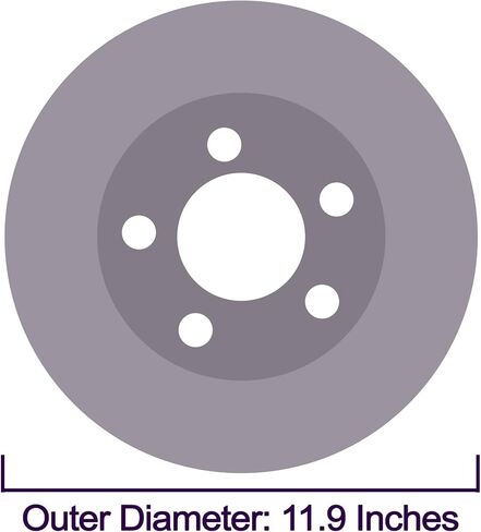 Front Brake Rotors Replacement for 2009 2010 2011 2012 2013 Dodge Journey, 2008 2009 2010 2011 2012 2013 2014 2015 2016 Dodge Grand Caravan Town & Country, for VW Routan Brakes Front 11.9" in Saudi Arabia