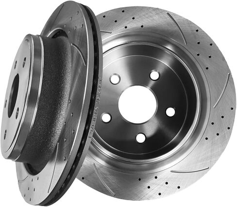 PM السيارات الخلفية 352mm حفر مشقوق قرص الفرامل الدوارات لاستبدال 2011-2018 RAM 1500، استبدال السيارات الفرامل الدوارات in Saudi Arabia
