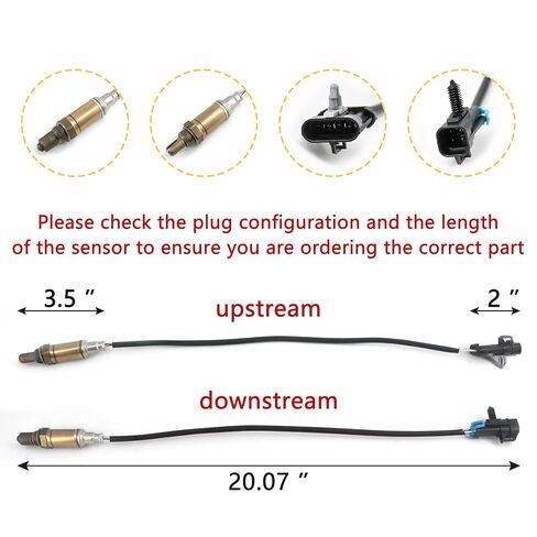Oxygen O2 Sensor Fit for Chevy Silverado 1996 1997 1998 Express Cheyenne WT C1500 K1500 GMC C1500 K1500 Sierra O2 Sensor Upstream Downstream Replacement 234-4012 234-4018 2pcs in Kuwait