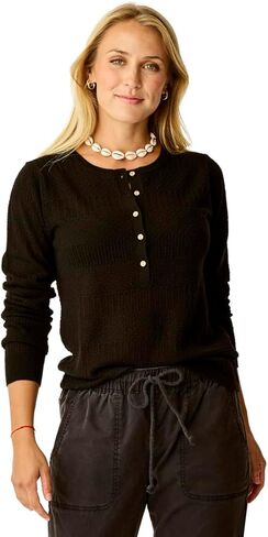Carve Designs Womens Amara Pointelle Sweater in Kuwait