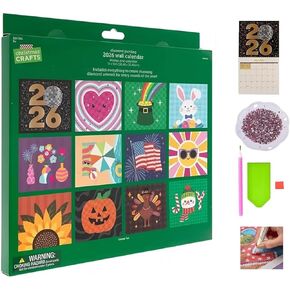2026 Diamond Art Wall Calendar, 12-Month DIY Diamond Painting Kit with To Do List, Christmas Home Office Decoration gift in Kuwait